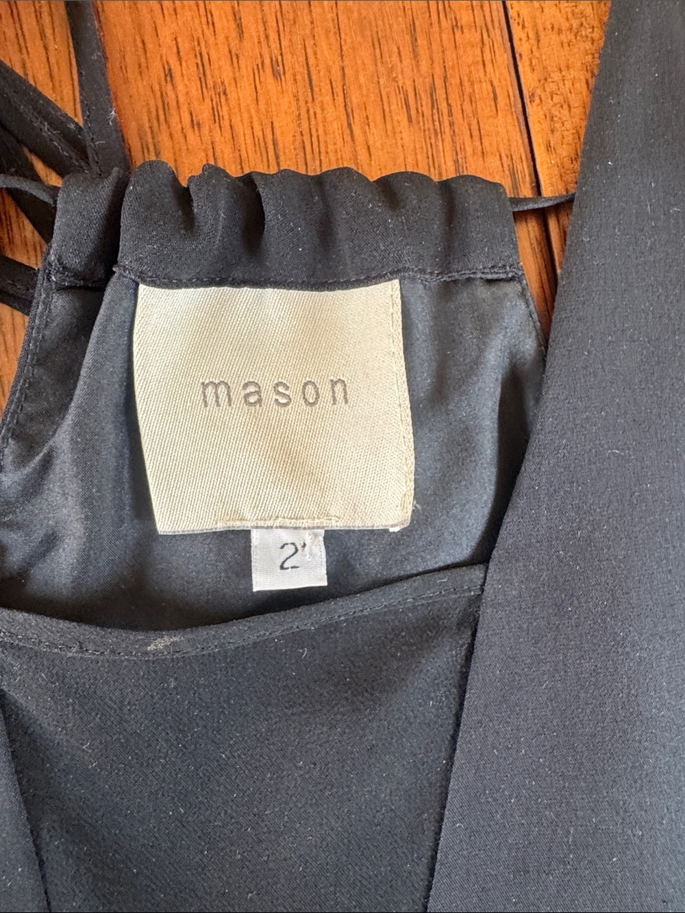 Mason Black V-Neck Strappy Camisole - Picture 3 of 4
